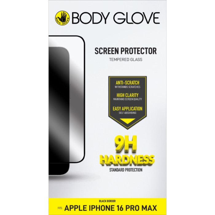 Body Glove Tempered Glass for iPhone 16 Pro Max - Black Border